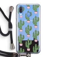 Cactus Lover: Samsung Galaxy A40 Transparant Hoesje met koord