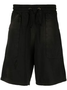 Balmain short en coton à effet usé - Noir