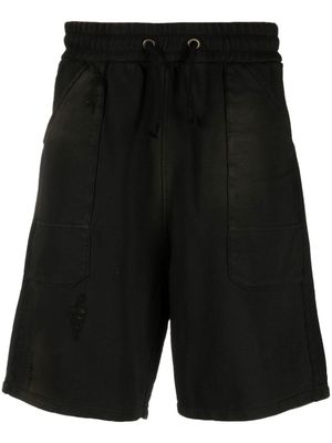 Balmain short en coton à effet usé - Noir