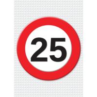 Verjaardag deurposter - 25 jaar - stopbord - 59 x 84 cm - leeftijd feestartikelen Verjaardag deurposter - 25 jaar - stopbord - 59 x 84 cm - leeftijd feestartikelen