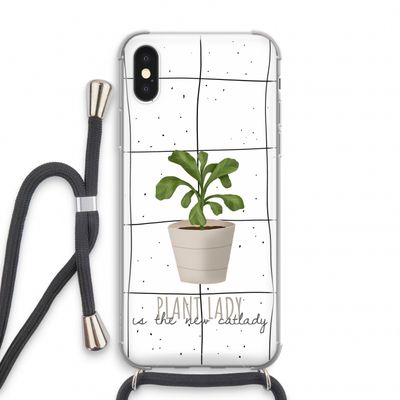 Kamerplant op vensterruit: iPhone XS Transparant Hoesje met koord