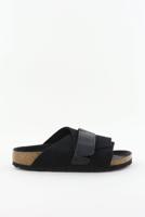 Birkenstock slippers Kyoto met klittenband 1026533 zwart