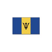 Vlag Barbados - blauw/geel/zwart - polyester - 90x150 cm - landen vlag