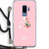 Pink Bouquet: Samsung Galaxy S9 Plus Transparant Hoesje met koord