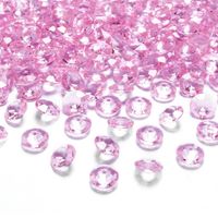 Hobby/decoratie nep diamantjes/steentjes - 200x - fuchsia roze - D1,2 x H0,7 cm - Hobbydecoratieobject