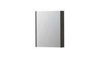INK SPK2 spiegelkast met 1 dubbelzijdige spiegeldeur, 2 verstelbare glazen planchetten, stopcontact en schakelaar 60 x 14 x 73 cm, gerookt eiken