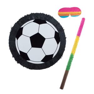 Verjaardag Pinata Voetbal - 50 x 50 cm - papier - set met stok en masker