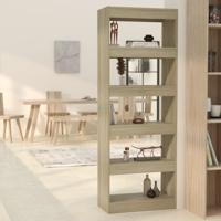 Boekenkast/kamerscherm 60x30x166 cm bewerkt hout sonoma eiken