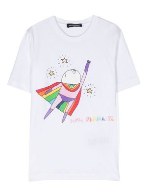 DSQUARED2 KIDS t-shirt à imprimé graphique - Blanc