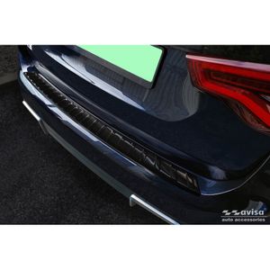 Zwart RVS Bumper beschermer passend voor BMW iX3 (G08) 2020- 'Ribs' AV245082