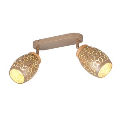 Trio 2-lichts opbouwspotBidar koffiebruin - R81572065