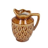 Daan Kromhout Vaas boa met handvat donkerbruin 21 cm | 4 stuks