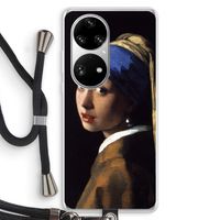 The Pearl Earring: Huawei P50 Pro Transparant Hoesje met koord