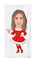 Cartoon Handdoek Mrs. Claus - Pillow Buddies