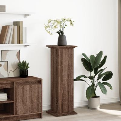 VidaXL Sokkel met opbergruimte 31x30x90 cm bewerkt hout bruin eiken