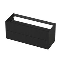 INK - Onderkast 2L Gelakt Gefreesd Tbv Greep - 1200x450x520 Mm - Mat Zwart