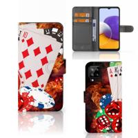 Samsung Galaxy A22 4G | M22 | Wallet Case | met Pasjes | Casino