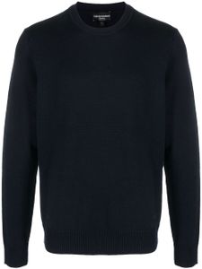 Emporio Armani pull en laine à col rond - Bleu