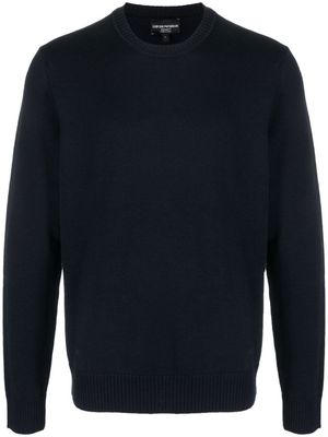 Emporio Armani pull en laine à col rond - Bleu
