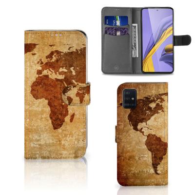 Samsung Galaxy A51 | Flip Cover | Wereldkaart