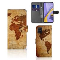 Samsung Galaxy A51 | Flip Cover | Wereldkaart