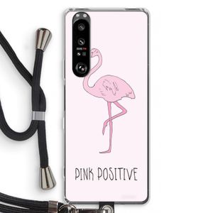 Pink positive: Sony Xperia 1 III Transparant Hoesje met koord
