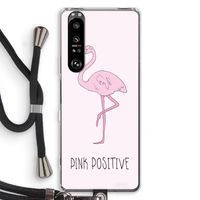Pink positive: Sony Xperia 1 III Transparant Hoesje met koord