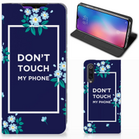 Xiaomi Mi 9 Design Case Flowers Blue DTMP - thumbnail