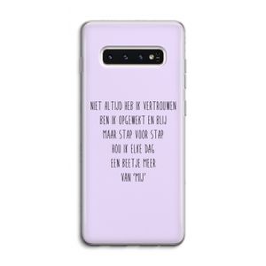 Zelfvertrouwen: Samsung Galaxy S10 4G Transparant Hoesje