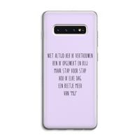Zelfvertrouwen: Samsung Galaxy S10 4G Transparant Hoesje