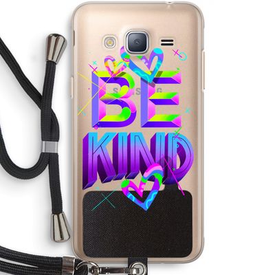 Be Kind: Samsung Galaxy J3 (2016) Transparant Hoesje met koord