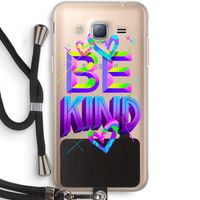 Be Kind: Samsung Galaxy J3 (2016) Transparant Hoesje met koord