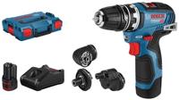 Bosch Blauw gsr 12v-35 fc accu/boorschroevendraaier + opzetstukken | 2x 3.0ah accu's | in l-boxx - 06019h3000
