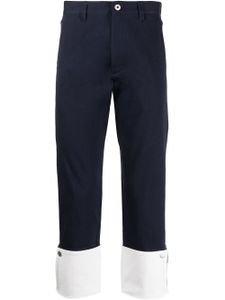 Ports V pantalon chino à ourlet retroussé - Bleu