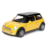 Speelgoed Mini Cooper auto - geel - die-cast metaal - 11 cm - Model two colours   -