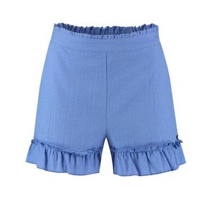 HARPER & YVE straight fit korte broek Donna met textuur blauw