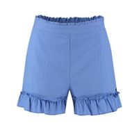 HARPER & YVE straight fit korte broek Donna met textuur blauw - thumbnail