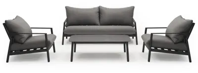 Trestino stoel-bank loungeset monti 2-zits charcoal