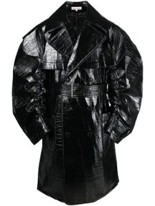 Walter Van Beirendonck manteau oversize à taille ceinturée - Noir