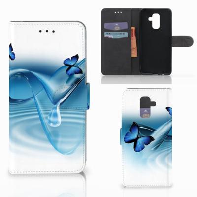 Samsung Galaxy A6 Plus 2018 | Telefoonhoesje | Met pasjeshouder | Vlinders