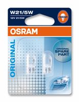 Glassokkel-gloeilamp W21/5W Original 21/5W [12V] (2 st.) OSRAM, Spanning (Volt)12V, u.a. fÃ¼r Peugeot, Mazda, Mitsubishi, Toyota, CitroÃ«n, Honda, Lexus