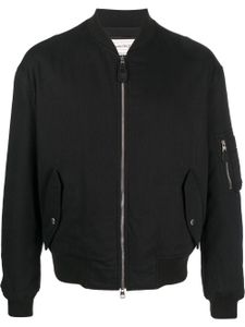 Alexander McQueen veste bomber zippée à logo brodé - Noir