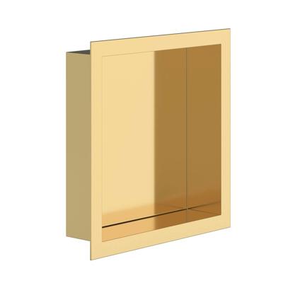 Wandnis Aloni Inbouw | 30x30x7 cm | 1 vak | Geborsteld goud