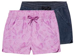 lupilu 2 meisjes shorts (122/128, Donkerblauw/lila)