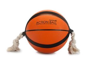 Beeztees action basketbal - hondenspeelgoed - oranje - 24 cm