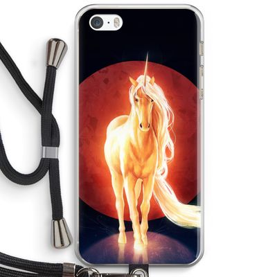 Last Unicorn: iPhone 5 / 5S / SE Transparant Hoesje met koord