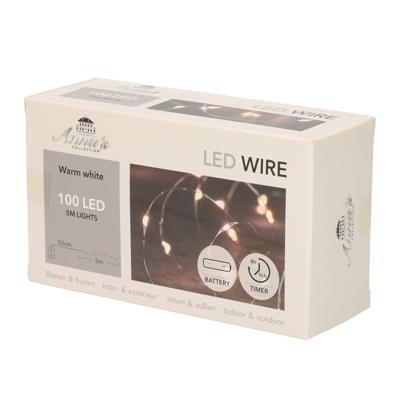 Anna's Collection Draadverlichting - zilver - 5 m - 100 lampjes - kerstverlichting
