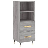 The Living Store Dressoir - - Meubelen - 34.5 x 34 x 90 cm - Grijs Sonoma Eiken - thumbnail