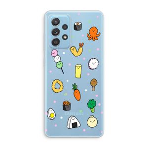 Happy bento friends: Samsung Galaxy A73 Transparant Hoesje