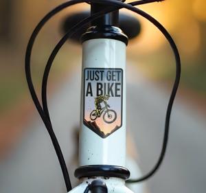 'pak gewoon een fiets' fiets sticker